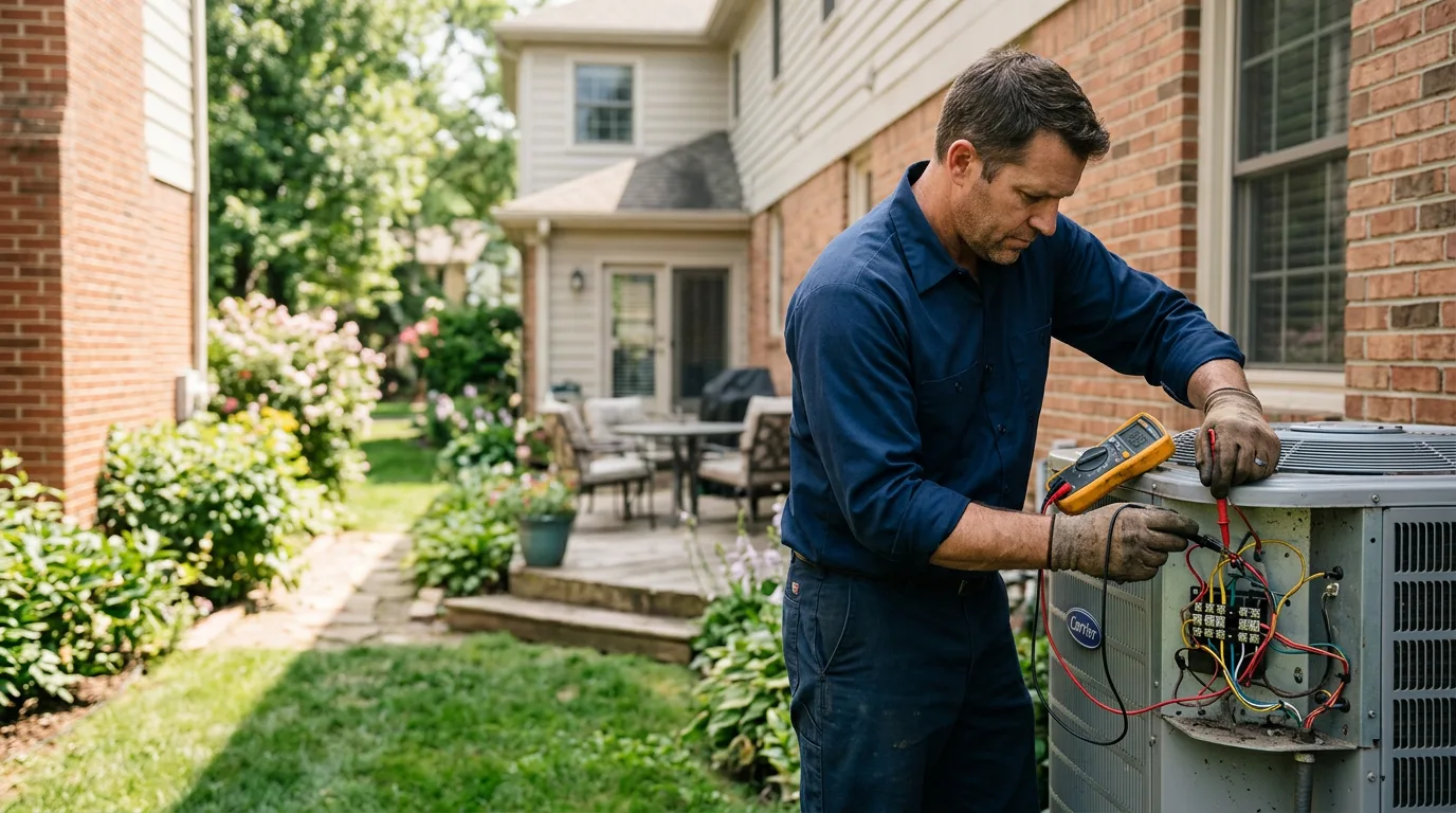 HVAC technician working near Gandeeville, WV